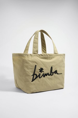 Bimba Y Lola Xl Shopper Bag Beige | USA 9847QHWSN